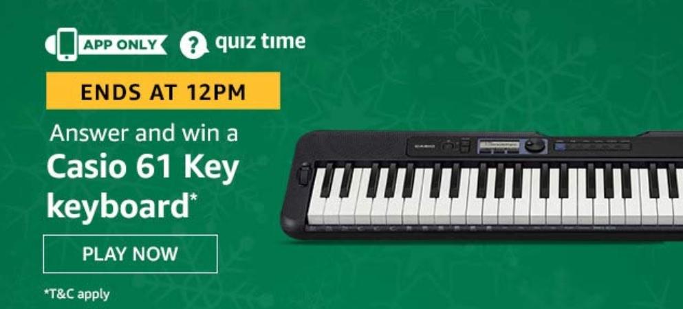 Casio 61 Key Keyboard Amazon Quiz Answers