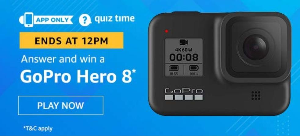 GoPro Hero 8 - Amazon Quiz Answer