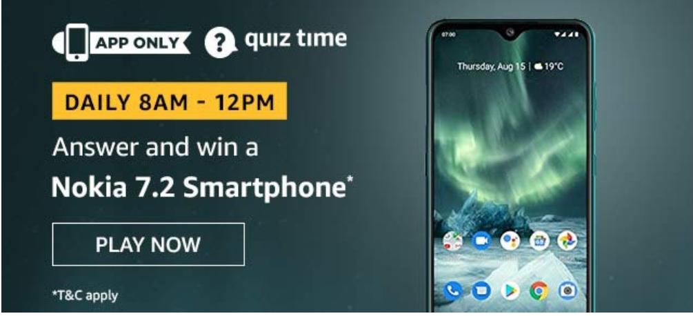 Nokia 7.2 Amazon Quiz