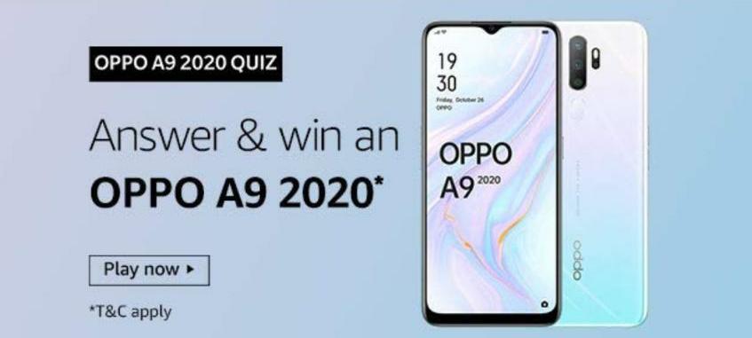 Oppo A9 2020 Amazon Quiz Answers