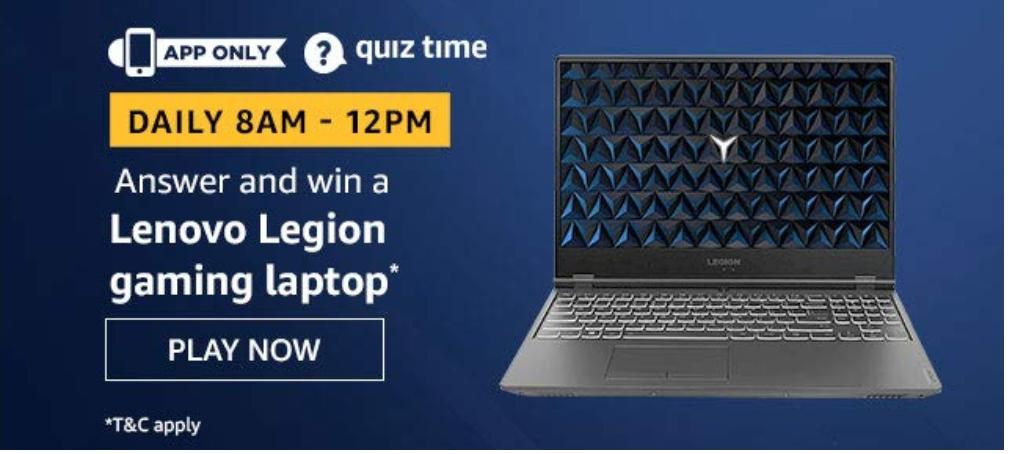 Amazon Lenovo Legion Laptop Quiz Answers